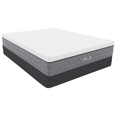 Queen 11" Firm Hybrid Bed-in-a-Box Mattress and 9" Geneva Black Foundation